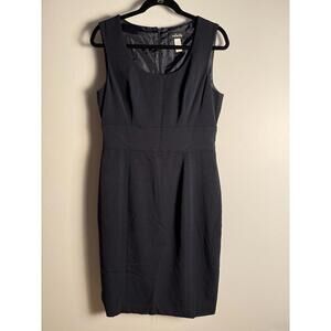 Rafaella Dress Navy Blue Sheath Sleeveless Work Cocktail Classic Zip Size 10